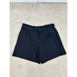 Future Collective Alani Noelle Black Pleated High Rise Dress Shorts Womens 20